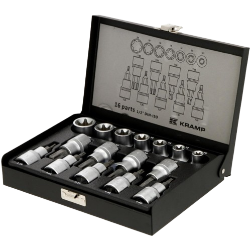 Kramp Doppenset 1/2" E-Torx 16-delig